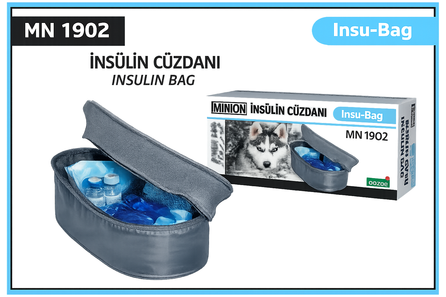 حقيبة أنسولين مع جل تبريد