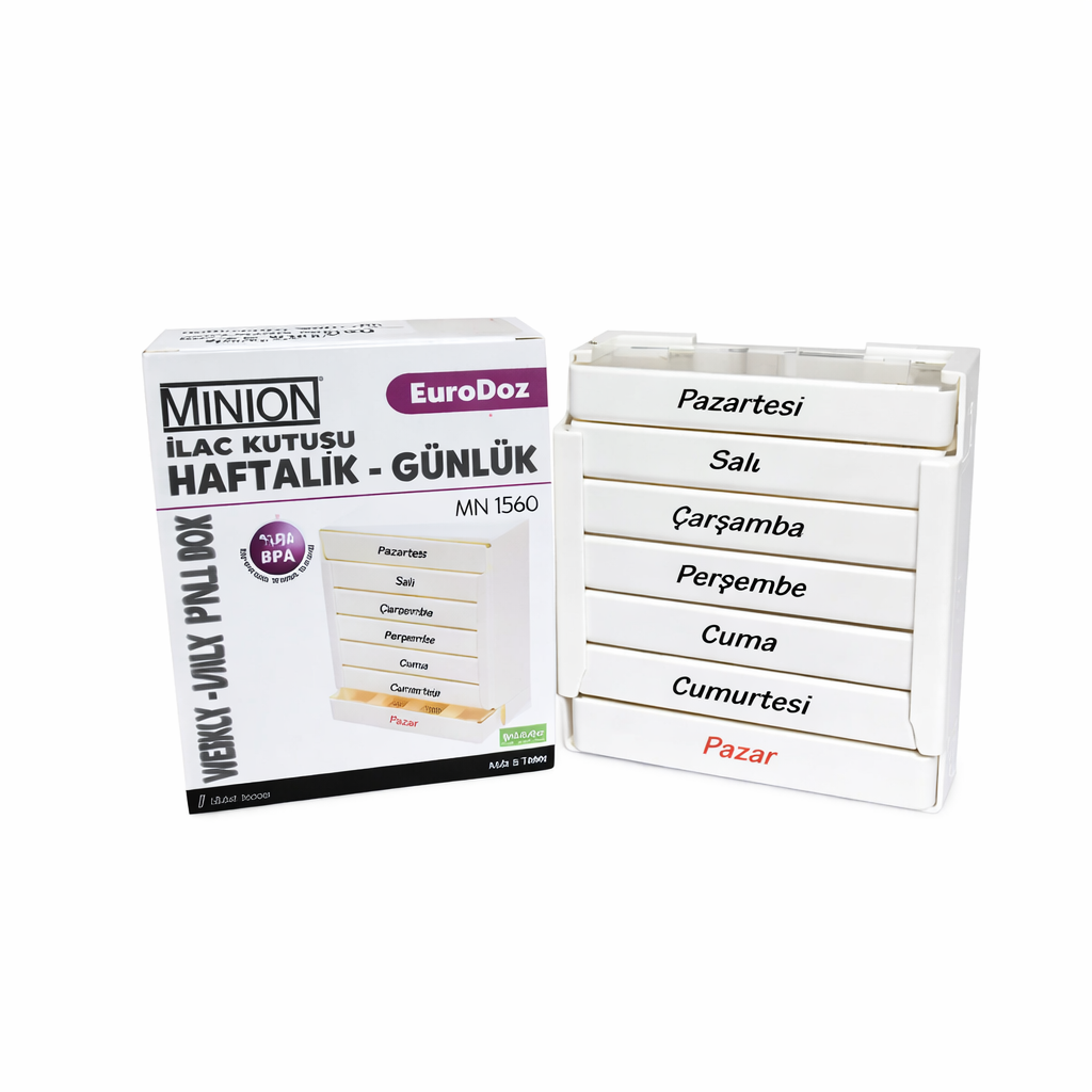 علبة تنظيم الأقراص الأسبوعية واليومية